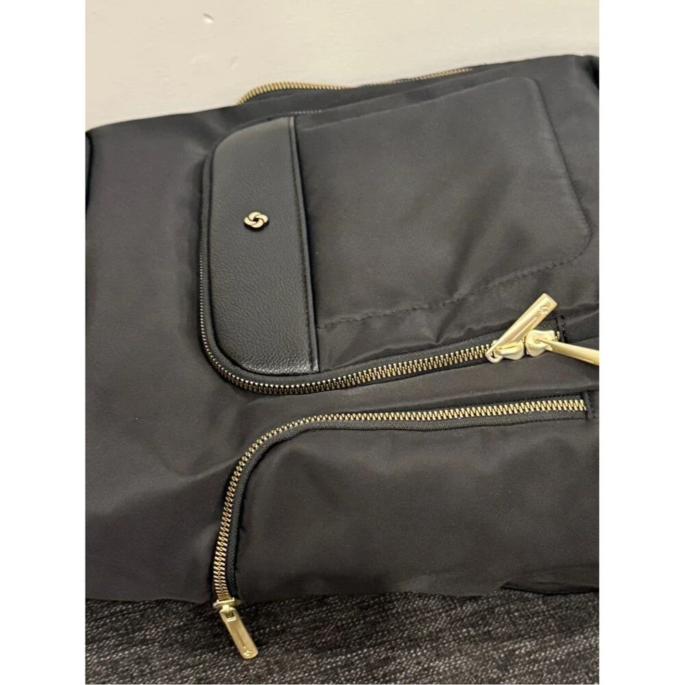 Samsonite Black Men's Travel Backpack with Gold Hardware, women’s bag 🏖️